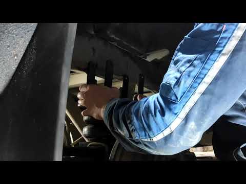 Видео: Установка пневмоподвески Air-Ride с системой комфорт на пикап Ниссан Навара.