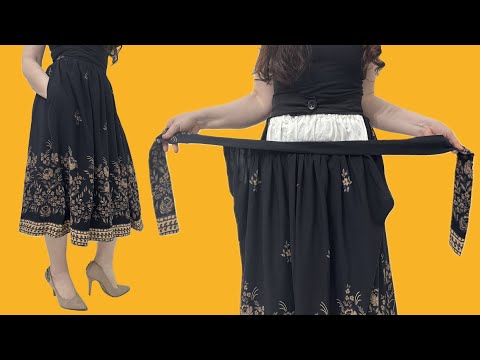 Видео: Без выкройки! Без молнии! Без резинки! Подходит для всех размеров❤️ Очень простая пошив юбки-обертки
