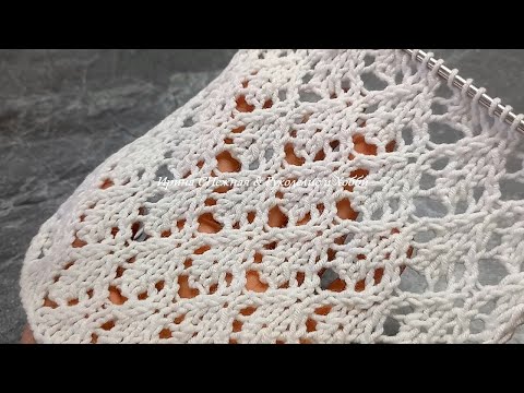 Видео: АЖУРНЫЕ НЕО-ЛИСТОЧКИ СПИЦАМИ - ВИДЕО + СХЕМА