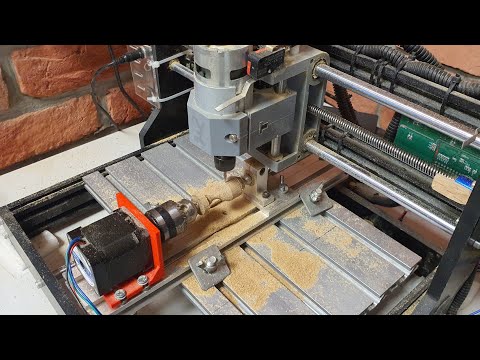 Видео: Поворотная ось на CNC 3018pro!!!