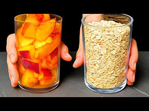 Видео: Смешайте овсяные хлопья с персиками! Десерт с персиками, о котором все говорят! БЕЗ САХАРА