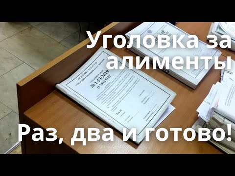 Видео: Уголовка за алименты. Дело стряпается один день!