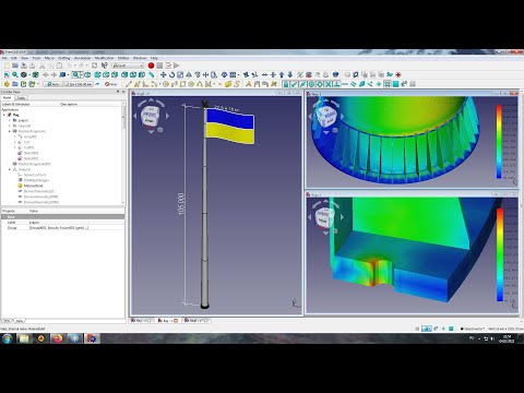 Видео: Расчет флагштока во FreeCAD FEM