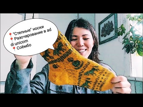 Видео: "Степные" носки || Разочарование в addi unicorn || Пятка бумеранг без перетягивания || Соёмбо