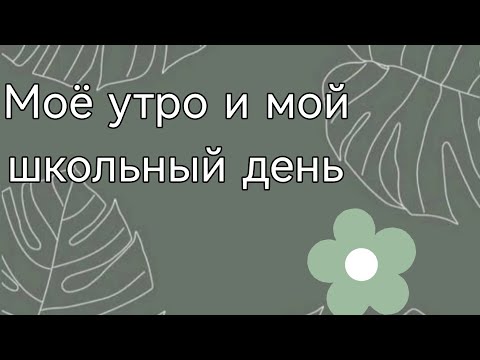 Видео: Моё утро и школьный день ☀