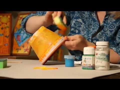 Видео: «Ручная работа». Роспись горшочка для цветка (30.04.2014)