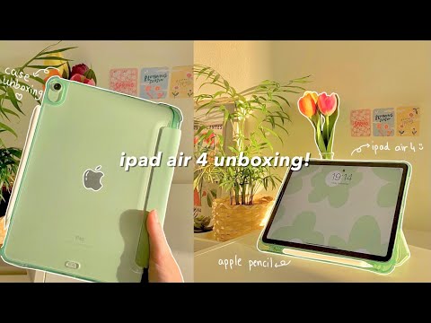 Видео: 📦 Распаковка iPad Air (4-го поколения) (Зеленый) | Apple Pencil (2-го поколения) + аксессуары 🍵🌷