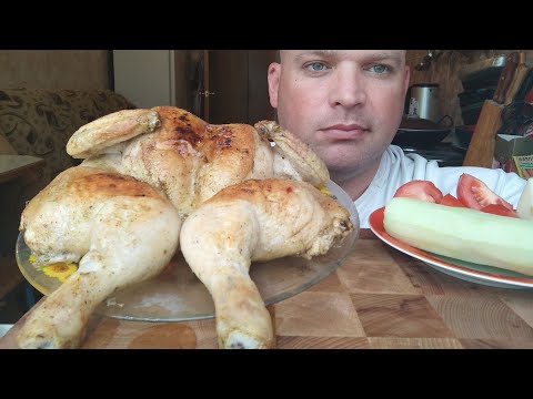 Видео: МУКБАНГ КУРИЦА в духовке/ОБЖОР РИС