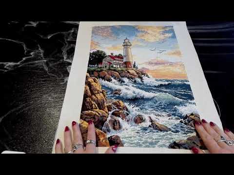 Видео: Вышивка крестиком. Скалистый берег от Dimensions. Готовая работа. Мои впечатления.