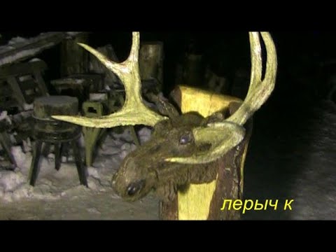 Видео: Голова лося из дерева.