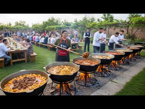 Видео: Иностранцы шокированы огромной роскошной свадьбой на 1000 человек! Тонны приготовленного мяса