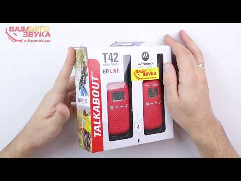 Видео: Переносная рация Motorola TALKABOUT T42 RED TWIN PACK