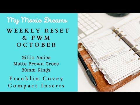 Видео: Октябрь | Сброс настроек планировщика и планирование со мной | Gillio Amica Matte Brown Croco | В...