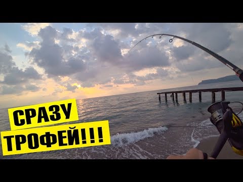 Видео: СРАЗУ ТРОФЕЙ!!! Морская рыбалка в Турции. Рокфишинг в Кемере.