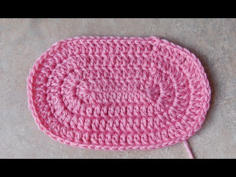 Видео: Овал крючком начинающим.  Принцип вязания овала крючком  Урок 203 Oval crochet for beginners.