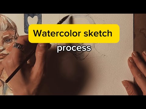 Видео: Рисую скетч акварелью✨