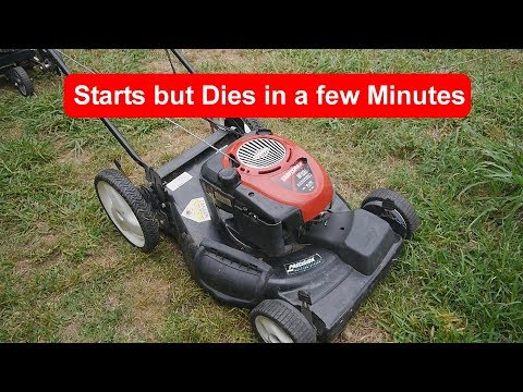 Видео: Газонокосилка Craftsman работает со сбоями, а затем умирает.