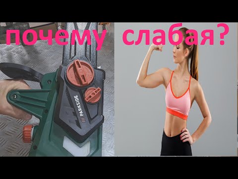 Видео: Аккумуляторная  пила Parkside PKSA 20-Li - уходит в защиту.