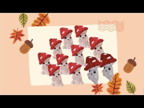 Видео: МК Вязаный крючком брелок - грибочек мухомор , вязаный брелок грибок за 30 минут.