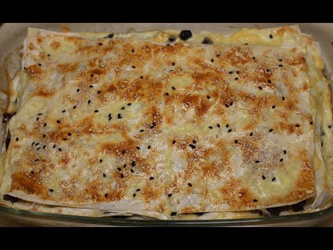 Видео: Вкусный пирог с грибами и сыром из лаваша за 10 минут.