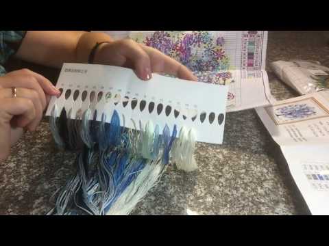 Видео: 24. Вышивка. Cross Stitch.  Еще покупки с  AliExpress.  Абстрактное дерево осени. Начало процесса