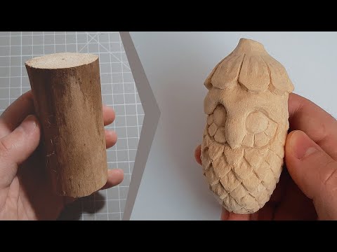 Видео: Резьба по дереву фигурка Лесной Дух / Wood carving figurine Forest Spirit