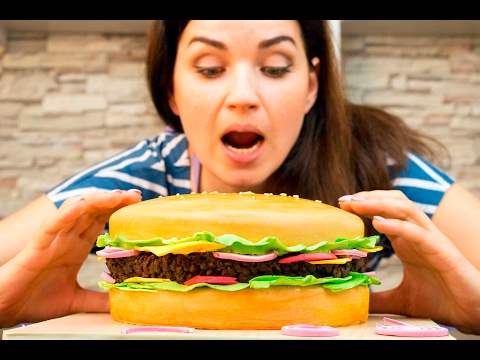 Видео: 3д торт «Гамбургер» / 3D cake «burger» - Я - ТОРТодел!