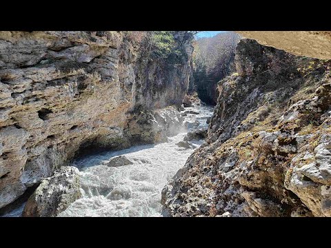 Видео: Хаджохская теснина.  Ноябрь 2023 года.