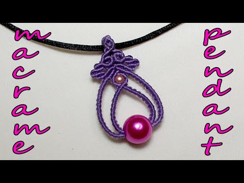 Видео: КУЛОН В СТИЛЕ МАКРАМЕ. MACRAME STYLE PENDANT.