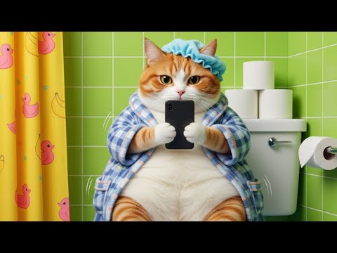 Видео: Самые смешные кошки и собаки 2025 года 😂 | Попробуй не засмеяться!