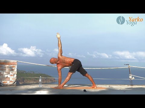 Видео: Йога для начинающих. Утхитта Триконасана и Паривритта Триконасана