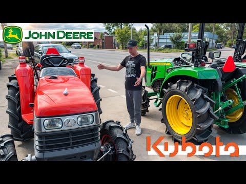 Видео: Кто круче японец или американец? Трактор Kubota L3408 или John Deere 3036E?