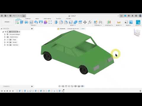 Видео: Fusion 360. Модель легкового автомобиля.