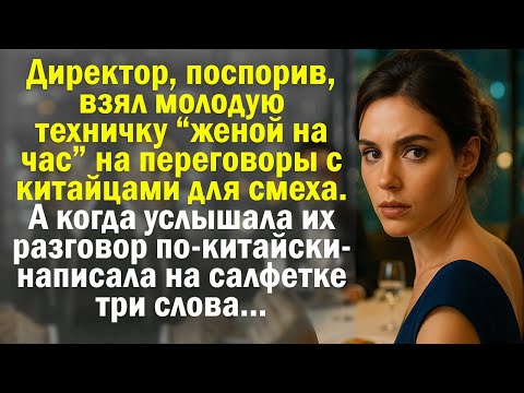 Видео: Директор, поспорив, взял молодую техничку “женой на час” на переговоры с китайцами для смеха....