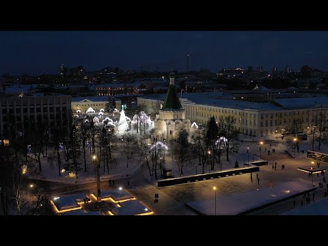 Видео: Cоборный колокольный звон храмов нижегородского Кремля