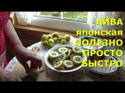 Видео: Айва японская или Хеномелес. Рецепт  витаминной заготовки без варки. Что приготовить из айвы.