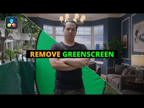 Видео: Как убрать зеленый экран в Davinci Resolve