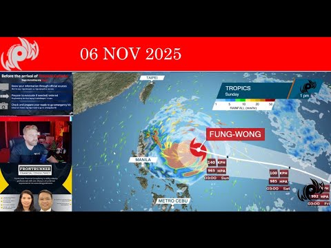 Видео: Уван начинает усиливаться к востоку от Филиппин, Fung-wong bagyo westpacwx Update
