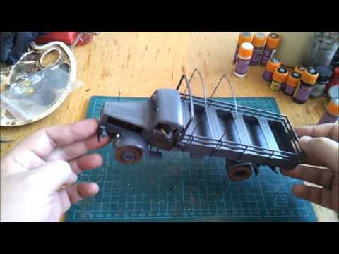 Видео: грузовик L4500 A (Zvezda) scale 1\35 (шаг 2)