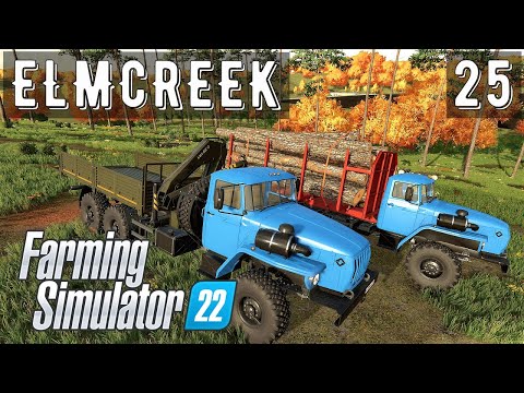 Видео: FS 22 - Тестирую Уралы для лесозаготовки.  Убираю сорняк - Фермер в ELMCREEK # 25