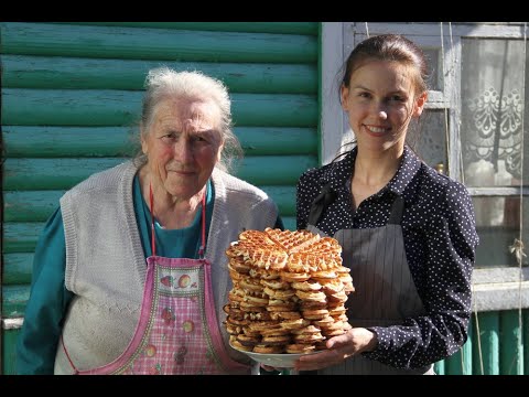 Видео: Вафли на старинной вафельнице от Эллы Сидоренко \ Wavel