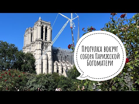 Видео: Прогулка вокруг собора Парижской Богоматери по центру Парижа