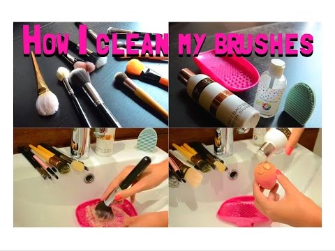 Видео: Как почиствам четките си ♡ How to clean your brushes | Август 2016