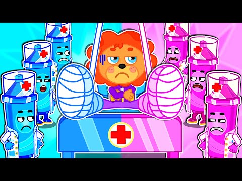 Видео: Маша и Леопольд. Фломастеры врачи - Мультик для детей - Lion Family на русском