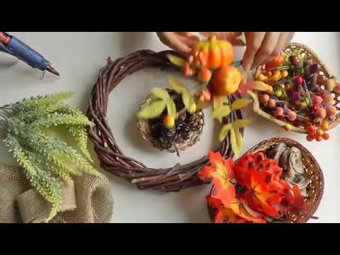 Видео: Осенний венок на дверь. Мастер-класс