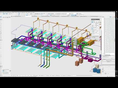 Видео: Archicad MEP: Обзор модифицированной библиотеки для трубопроводов и воздуховодов