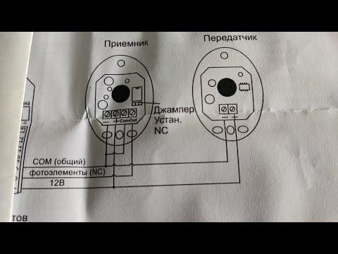 Видео: Правильное подключение фотоэлементов HOME GATE на привод NI600Z