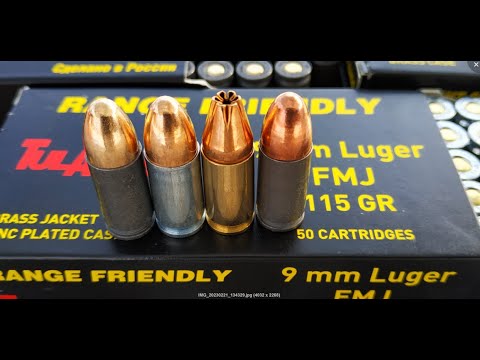 Видео: Тест патронов от Tulammo кал.9х19 Люгер HP 135gr 8,7гр.
