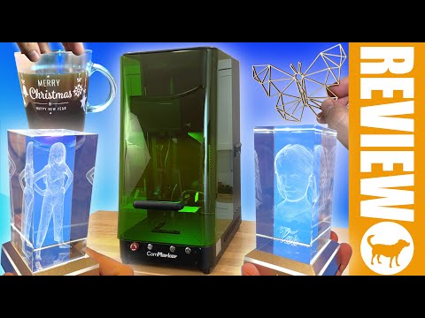 Видео: Обзор лазерного гравера ComMarker OMNI X 5W UV | 3D-гравировка кристаллов | Фокусировка лидара | ...