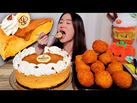 Видео: Съедаем тыквенный чизкейк и картофельные шарики в сливочном соусе! Пекарня Порту: мукбанг без лиш...